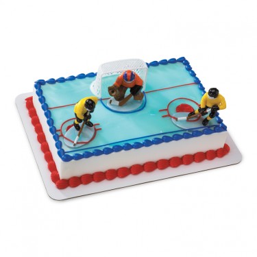 Hockey Face-Off Cake